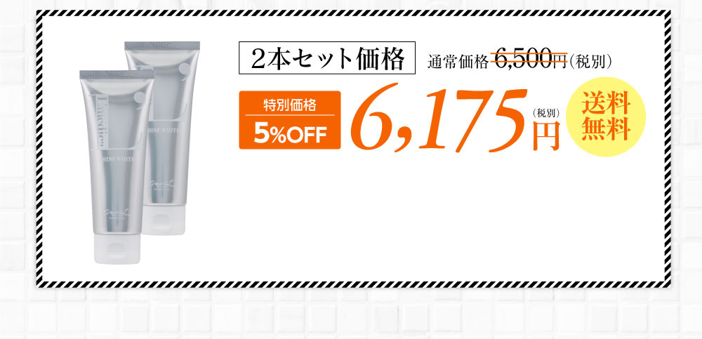 2本セット価格 特別価格 5%OFF 6,175円 送料無料